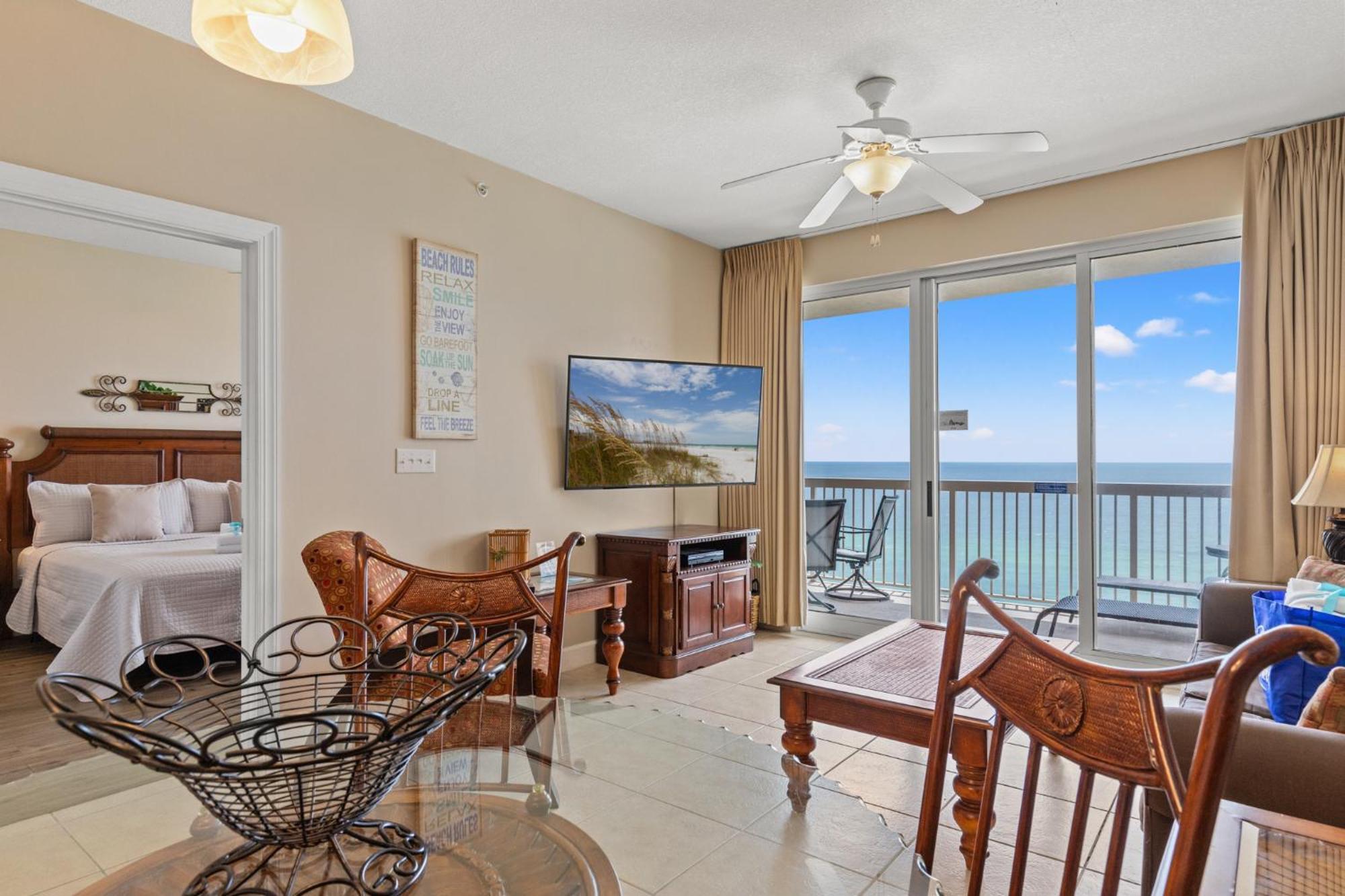 Gulf Front Master Br In Sunrise Beach With Amazing Views! Sleeps 7! Panama City Beach Buitenkant foto