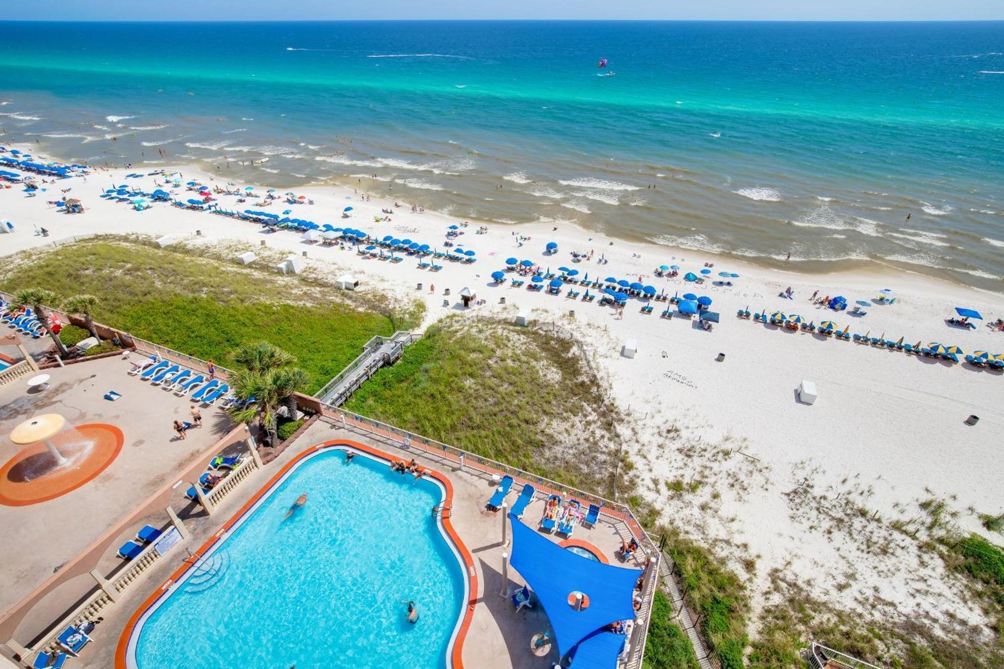 Gulf Front Master Br In Sunrise Beach With Amazing Views! Sleeps 7! Panama City Beach Buitenkant foto
